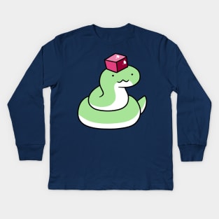 Cube Snake Kids Long Sleeve T-Shirt